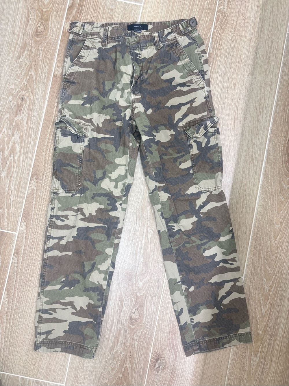 Cotton On Men's Camouflage Cargo Pants - Green/Brown